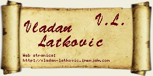 Vladan Latković vizit kartica